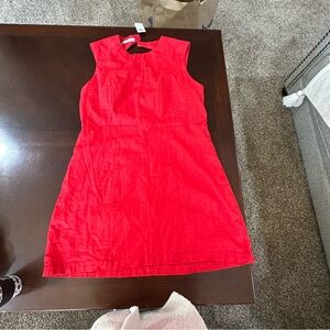 Abercrombie red linen dress